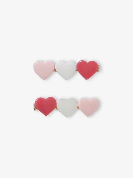 Lot De 2 Barrettes Fille Coeurs Rose - Vertbaudet 3 Lot De 2 Barrettes Fille Coeurs Rose - Vertbaudet – Image 3