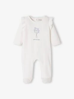 Lot De 2 Dors-bien Bébé Fille En Velours Lot Blanc - Vertbaudet -Magasin De Vêtements Pour Bé Soldes lot de 2 dors bien bebe fille en velours 13