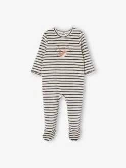 Lot De 2 Dors-bien Bébé Garçon "baleines" En Velours Bleu Gris - Vertbaudet -Magasin De Vêtements Pour Bé Soldes lot de 2 dors bien bebe garcon baleines en velours 3