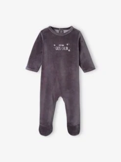 Lot De 2 Dors-bien Bébé "moutons" En Velours Lot Anthracite - Vertbaudet -Magasin De Vêtements Pour Bé Soldes lot de 2 dors bien bebe moutons en velours 1