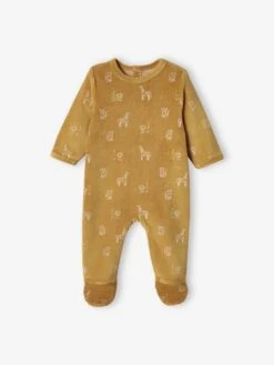 Lot De 2 Dors-bien "lion" Bébé Garçon En Velours Moutarde - Vertbaudet -Magasin De Vêtements Pour Bé Soldes lot de 2 dors bien lion bebe garcon en velours 2