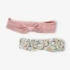 Lot De 2 Headbands Effet Noué Fille Lot Rose - Vertbaudet