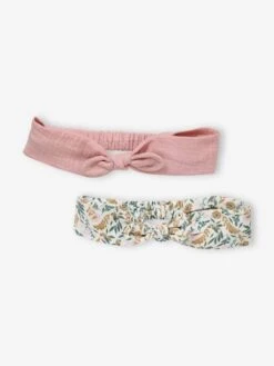 Lot De 2 Headbands Effet Noué Fille Lot Rose - Vertbaudet