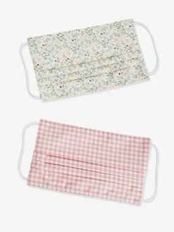 Lot De 2 Masques Lavables Imprimés Catégorie 1 Fille Bleu Canard Imprimé - Vertbaudet -Magasin De Vêtements Pour Bé Soldes lot de 2 masques lavables imprimes categorie 1 fille 4