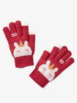 Lot De 2 Paires De Gants Magiques Fille Licorne Lot Rose Pâle - Vertbaudet -Magasin De Vêtements Pour Bé Soldes lot de 2 paires de gants magiques fille licorne 2