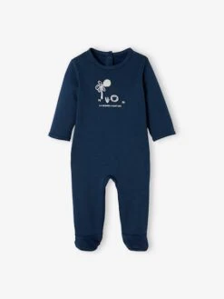 Lot De 2 Pyjamas Bébé En Molleton Ouverture Zippée Lot Bleu Jean - Vertbaudet -Magasin De Vêtements Pour Bé Soldes lot de 2 pyjamas bebe en molleton ouverture zippee 1