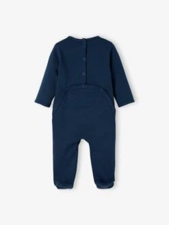 Lot De 2 Pyjamas Bébé En Molleton Ouverture Zippée Lot Bleu Jean - Vertbaudet -Magasin De Vêtements Pour Bé Soldes lot de 2 pyjamas bebe en molleton ouverture zippee 3
