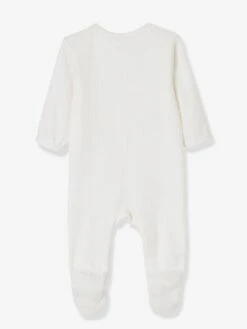 Lot De 2 Pyjamas Bébé En Velours Ouverture Naissance Nuage Lot Ivoire - Vertbaudet -Magasin De Vêtements Pour Bé Soldes lot de 2 pyjamas bebe en velours ouverture naissance nuage 3