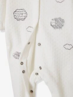 Lot De 2 Pyjamas Bébé En Velours Ouverture Naissance Nuage Lot Ivoire - Vertbaudet -Magasin De Vêtements Pour Bé Soldes lot de 2 pyjamas bebe en velours ouverture naissance nuage 4