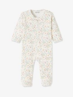 Lot De 2 Pyjamas Bébé Ouverture Dos En Velours « Lovely » Lot Ivoire - Vertbaudet -Magasin De Vêtements Pour Bé Soldes lot de 2 pyjamas bebe ouverture dos en velours lovely 1 2