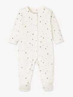 Lot De 2 Pyjamas Bébé Ouverture Naissance En Coton Bio Bois De Rose Foncé - Vertbaudet -Magasin De Vêtements Pour Bé Soldes lot de 2 pyjamas bebe ouverture naissance en coton bio 2