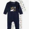 Lot De 2 Pyjamas Bébé en Velours Lot Encre - Vertbaudet
