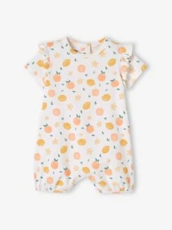 Lot De 2 Pyjamas Combishort Bébé Fille Ouverture Dos Lot Rose Pâle - Vertbaudet -Magasin De Vêtements Pour Bé Soldes lot de 2 pyjamas combishort bebe fille ouverture dos 2