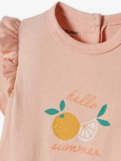 Lot De 2 Pyjamas Combishort Bébé Fille Ouverture Dos Lot Rose Pâle - Vertbaudet -Magasin De Vêtements Pour Bé Soldes lot de 2 pyjamas combishort bebe fille ouverture dos 4