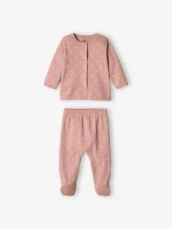 Lot De 2 Pyjamas En Jersey Bébé Fille Lilas Poudré - Vertbaudet -Magasin De Vêtements Pour Bé Soldes lot de 2 pyjamas en jersey bebe fille 2