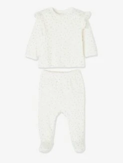 Lot De 2 Pyjamas En Velours Bébé Licorne 2 Pièces Lot Ivoire - Vertbaudet -Magasin De Vêtements Pour Bé Soldes lot de 2 pyjamas en velours bebe licorne 2 pieces 2