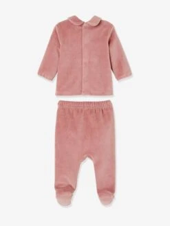 Lot De 2 Pyjamas En Velours Bébé Licorne 2 Pièces Lot Ivoire - Vertbaudet -Magasin De Vêtements Pour Bé Soldes lot de 2 pyjamas en velours bebe licorne 2 pieces 3