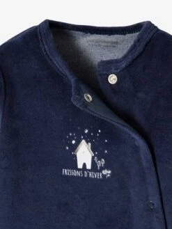 Lot De 2 Pyjamas "Frissons D'hiver" Bébé En Velours Lot Encre - Vertbaudet -Magasin De Vêtements Pour Bé Soldes lot de 2 pyjamas frissons dhiver bebe en velours 4