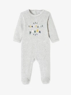 Lot De 2 Pyjamas "Pandas" Bébé Ouverture Dos En Velours Lot Ivoire - Vertbaudet -Magasin De Vêtements Pour Bé Soldes lot de 2 pyjamas pandas bebe ouverture dos en velours 5