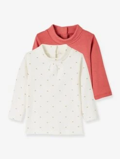 Lot De 2 Sous-pulls Bébé Fille BASICS Lot Vert - Vertbaudet