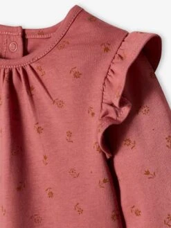 Lot De 2 T-shirts Basics Bébé Manches Longues Rose Poudré - Vertbaudet -Magasin De Vêtements Pour Bé Soldes lot de 2 t shirts basics bebe manches longues 5