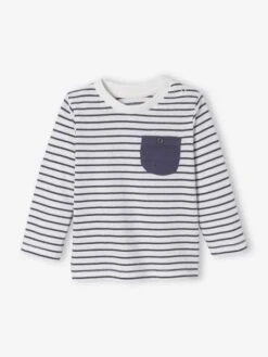 Lot De 2 T-shirts Bébé Motif Animal Et Rayé BASICS Lot Ivoire - Vertbaudet -Magasin De Vêtements Pour Bé Soldes lot de 2 t shirts bebe motif animal et raye basics 2
