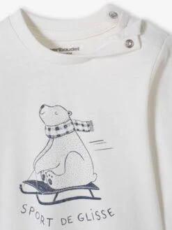 Lot De 2 T-shirts Bébé Motif Animal Et Rayé BASICS Lot Ivoire - Vertbaudet -Magasin De Vêtements Pour Bé Soldes lot de 2 t shirts bebe motif animal et raye basics 3