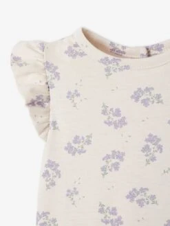 Lot De 2 T-shirts Romantiques Bébé Manches Courtes Lilas Imprimée - Vertbaudet -Magasin De Vêtements Pour Bé Soldes lot de 2 t shirts romantiques bebe manches courtes 5