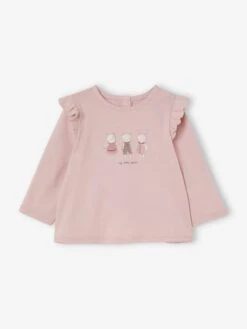 Lot De 2 T-shirts Romantiques Bébé Manches Longues Rose Pale - Vertbaudet 8 Lot De 2 T-shirts Romantiques Bébé Manches Longues Rose Pale - Vertbaudet -Magasin De Vêtements Pour Bé Soldes lot de 2 t shirts romantiques bebe manches longues 2