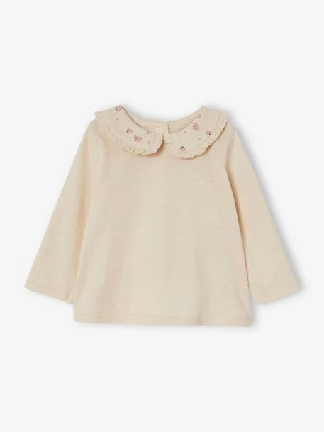 Lot De 2 T-shirts Romantiques Bébé Manches Longues Rose Pale - Vertbaudet 4 Lot De 2 T-shirts Romantiques Bébé Manches Longues Rose Pale - Vertbaudet – Image 4