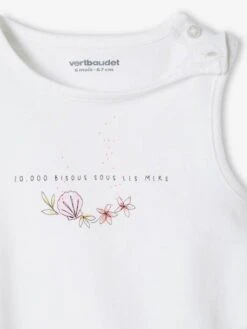 Lot De 2 Tee-shirts Bébé à Volants Bleu Ciel - Vertbaudet -Magasin De Vêtements Pour Bé Soldes lot de 2 tee shirts bebe a volants 3