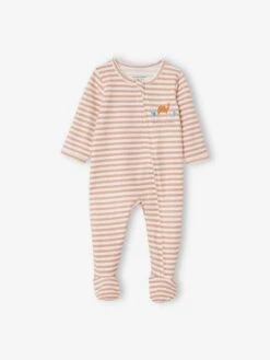 Lot De 3 Pyjamas En Coton Bébé Ouverture Zippée Lot Ivoire - Vertbaudet -Magasin De Vêtements Pour Bé Soldes lot de 3 pyjamas en coton bebe ouverture zippee 4
