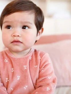 Lot De 3 Pyjamas En Velours Bébé Ouverture Dos BASICS Lot Ivoire - Vertbaudet -Magasin De Vêtements Pour Bé Soldes lot de 3 pyjamas en velours bebe ouverture dos basics 2