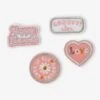Lot De 4 Badges Thermocollants Fille Rose - Vertbaudet