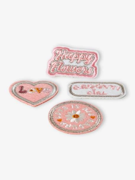 Lot De 4 Badges Thermocollants Fille Rose - Vertbaudet 2 Lot De 4 Badges Thermocollants Fille Rose - Vertbaudet – Image 2