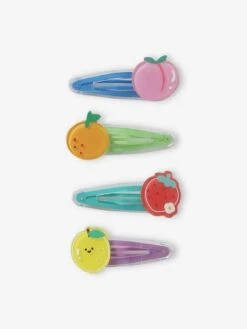 Lot De 4 Pinces Fille Fruits Rose - Vertbaudet
