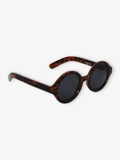 Lunettes De Soleil Forme Ronde écailles Fille Cappuccino - Vertbaudet