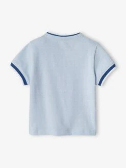 Polo Bébé En Maille Piquée Bleu Ciel - Vertbaudet -Magasin De Vêtements Pour Bé Soldes polo bebe en maille piquee 2