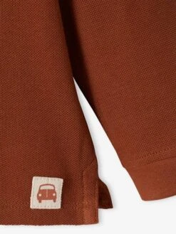 Polo En Maille Piquée Bébé Manches Longues Brun - Vertbaudet -Magasin De Vêtements Pour Bé Soldes polo en maille piquee bebe manches longues 2