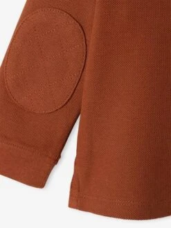 Polo En Maille Piquée Bébé Manches Longues Brun - Vertbaudet -Magasin De Vêtements Pour Bé Soldes polo en maille piquee bebe manches longues 3