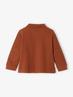 Polo En Maille Piquée Bébé Manches Longues Brun - Vertbaudet -Magasin De Vêtements Pour Bé Soldes polo en maille piquee bebe manches longues 4
