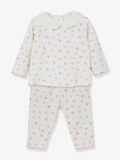 Pyjama 2 Pièces En Velours Bébé CYRILLUS Jaune - Cyrillus