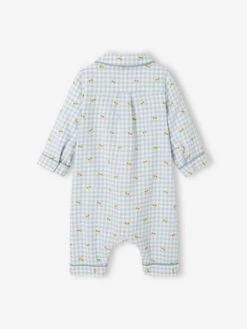 Pyjama Bébé En Flanelle De Coton Ouverture Naissance Carreaux Ivoire - Vertbaudet -Magasin De Vêtements Pour Bé Soldes pyjama bebe en flanelle de coton ouverture naissance 2