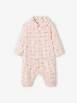 Pyjama Bébé En Flanelle De Coton Ouverture Naissance Carreaux Rose Thé - Vertbaudet -Magasin De Vêtements Pour Bé Soldes pyjama bebe en flanelle de coton ouverture naissance 7