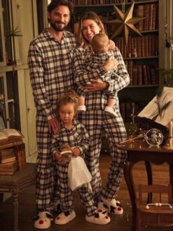 Pyjama De Noël Bébé Spécial Capsule Famille En Flanelle écru - Vertbaudet