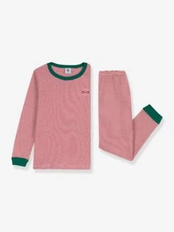Pyjama Milleraies En Coton Bio PETIT BATEAU Rouge - Petit Bateau -Magasin De Vêtements Pour Bé Soldes pyjama milleraies en coton bio petit bateau 3