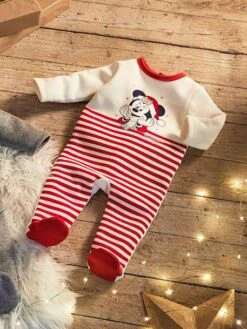 Pyjama Noël Bébé Fille Disney® Minnie Blanc / Rouge - Minnie -Magasin De Vêtements Pour Bé Soldes pyjama noel bebe fille disney minnie 5