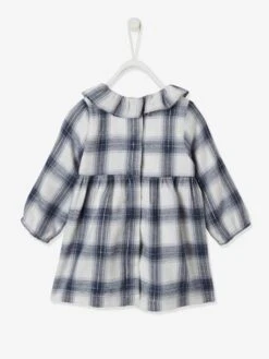 Robe à Carreaux Bébé Carreaux Bleu Jean - Vertbaudet -Magasin De Vêtements Pour Bé Soldes robe a carreaux bebe 2