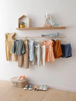 Robe à Collerette Bébé En Gaze De Coton Vert - Vertbaudet -Magasin De Vêtements Pour Bé Soldes robe a collerette bebe en gaze de coton 5