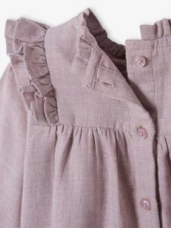 Robe Bébé à Volants En Twill Chiné Violet - Vertbaudet 9 Robe Bébé à Volants En Twill Chiné Violet - Vertbaudet -Magasin De Vêtements Pour Bé Soldes robe bebe a volants en twill chine 4